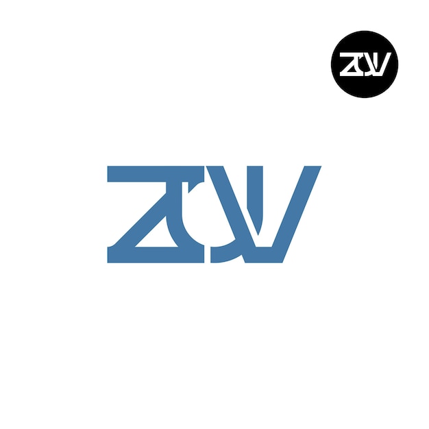 Vettore design del logo della lettera zuv monogram