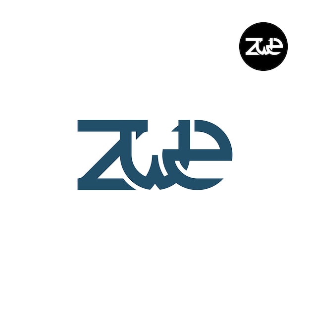 Vettore lettera zw2 monogramma logo design