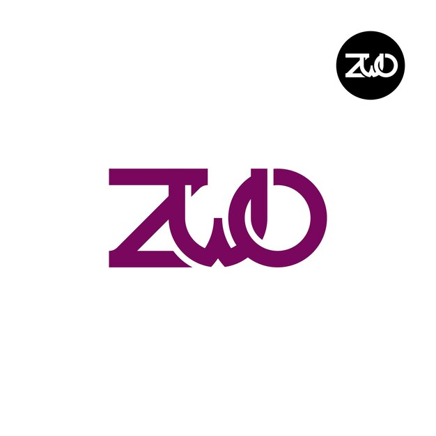 Vettore lettera zwo monogramma logo design