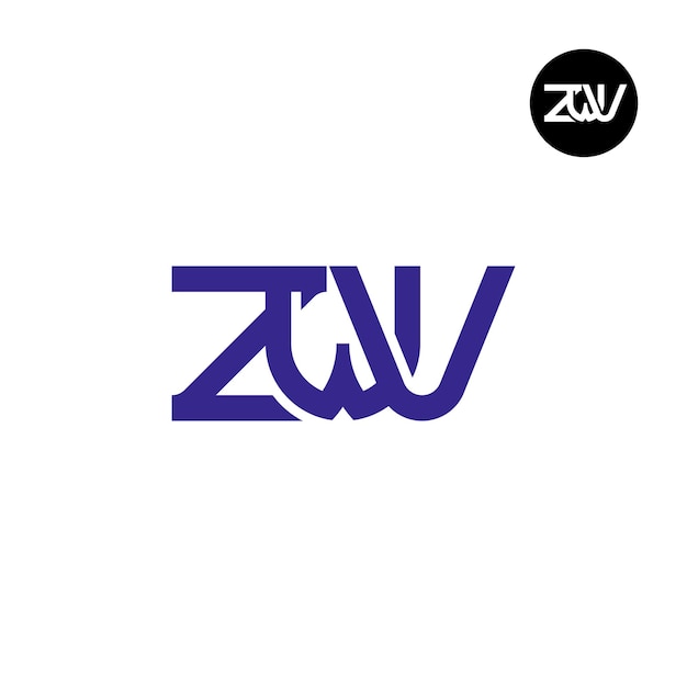 Vettore lettera zwv monogramma logo design