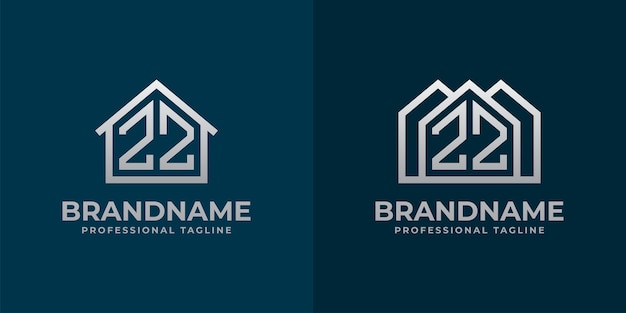 Letter ZZ Home Logo Set Suitable for any business related to house real estate construction interior with ZZ initials