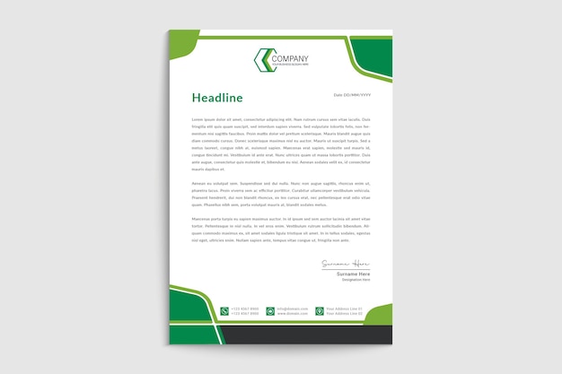 Letterhead corporate design