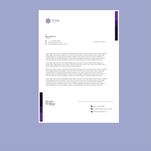 letterhead design and business letterhead