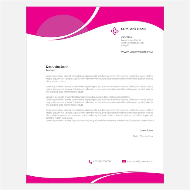 Vector letterhead design and business letterhead