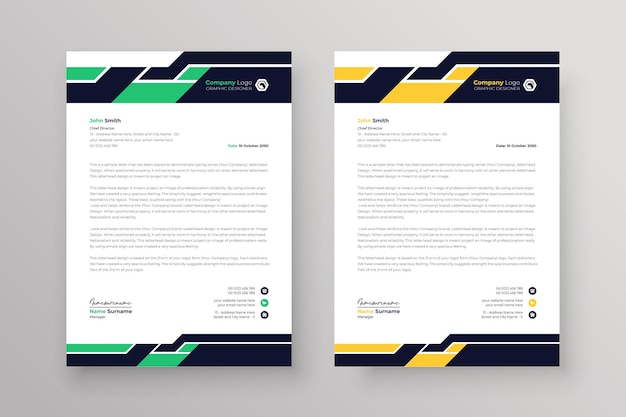 letterhead design for business modern corporate identity stylish company invoice and a4 cover design