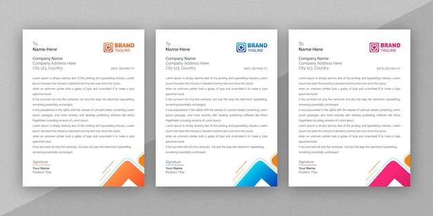 Letterhead design mockup