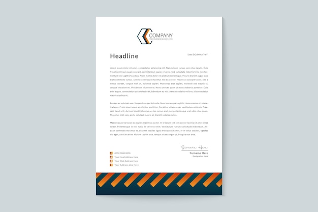 Letterhead design for modern business company