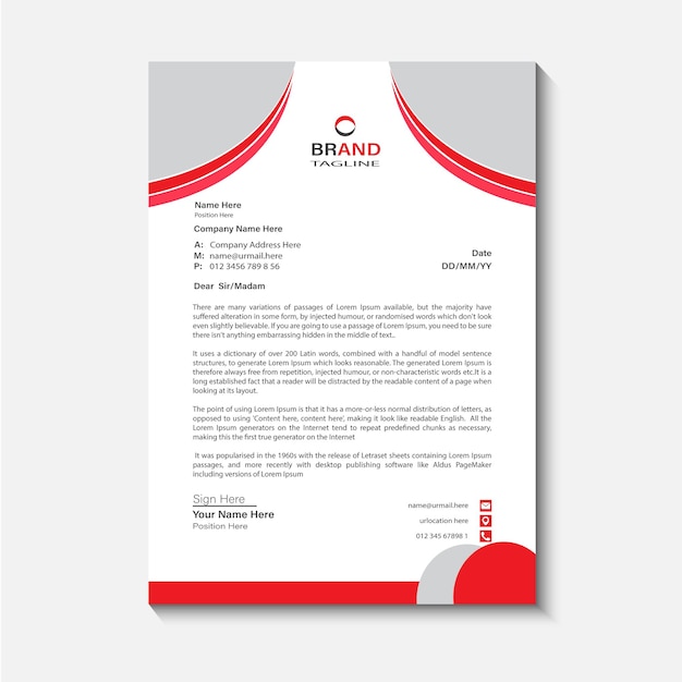 letterhead design template