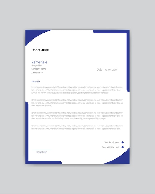 letterhead design template