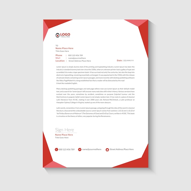 letterhead design template