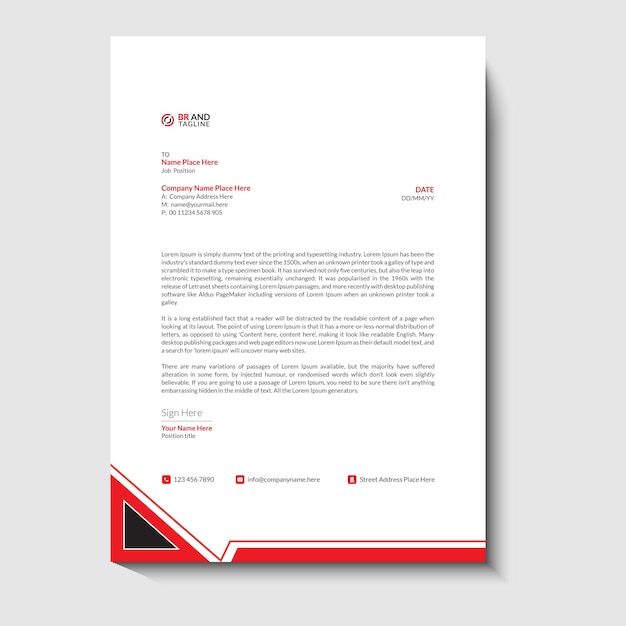 letterhead design template