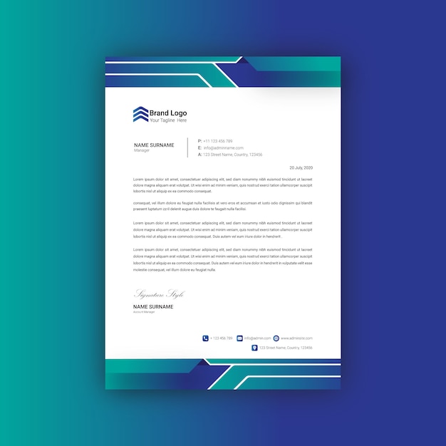 Letterhead design template