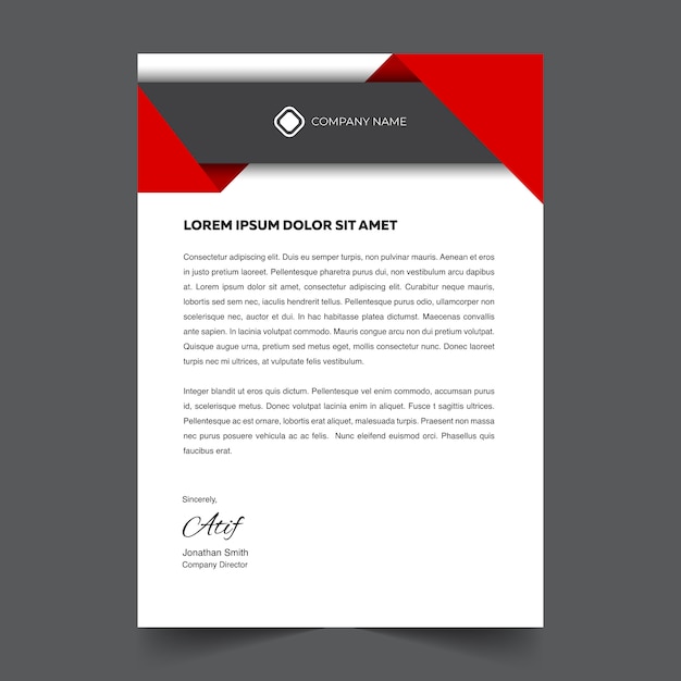 Letterhead design template