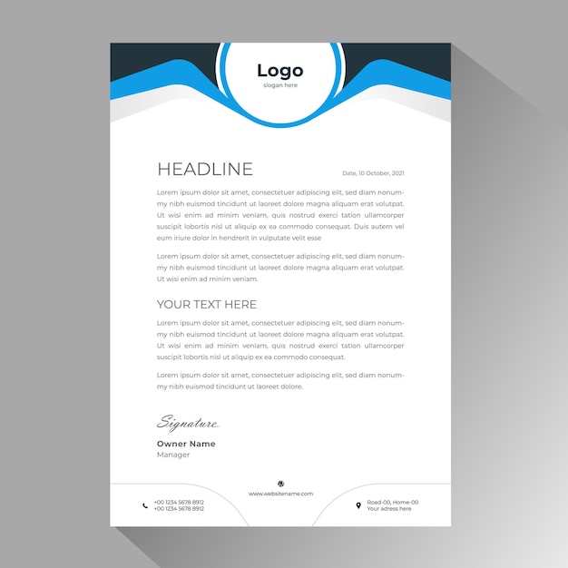 Vector letterhead design template