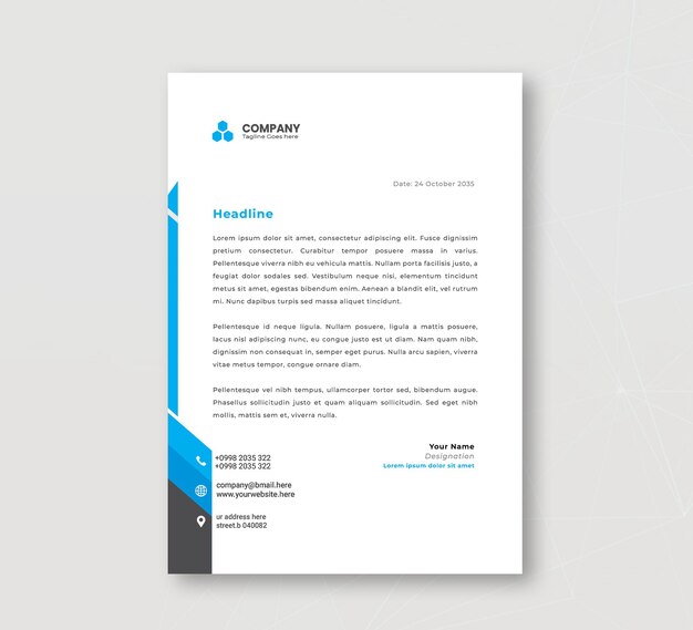 Letterhead design template