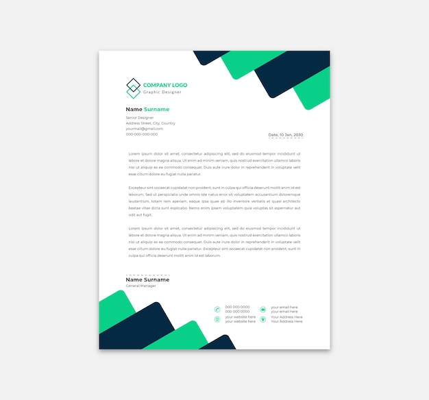 Letterhead design template