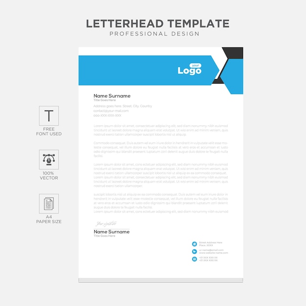 Letterhead design template