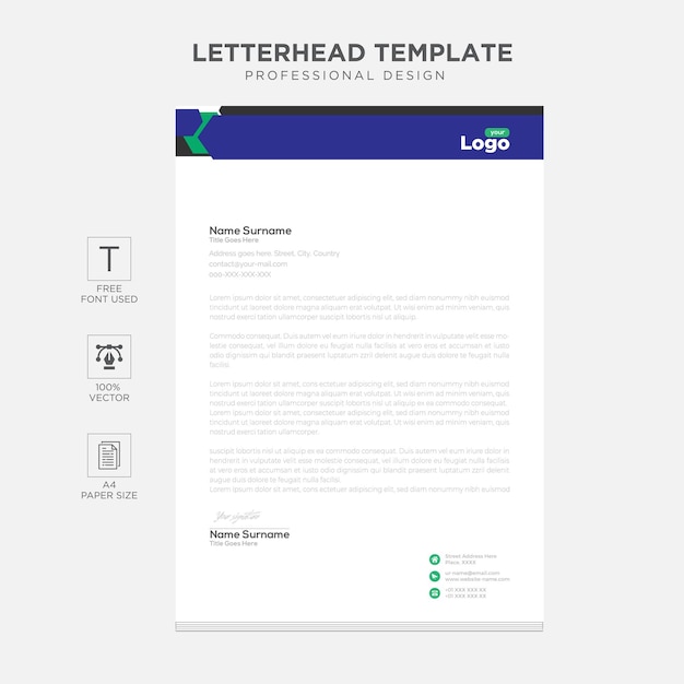 Letterhead Design Template