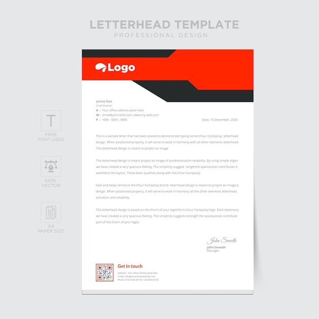 Letterhead design template