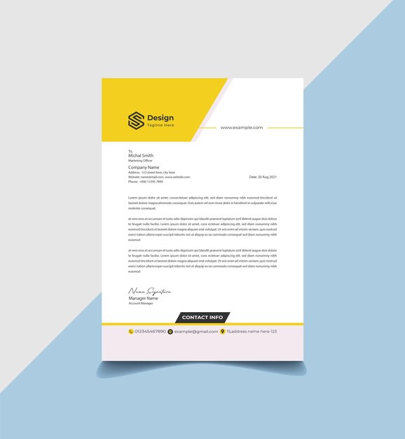 Vector letterhead design template