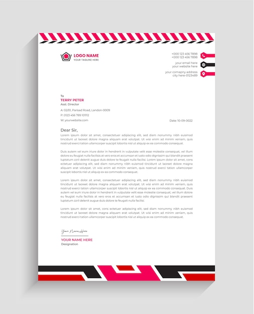 Vector letterhead design template