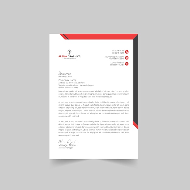 Letterhead Design Template