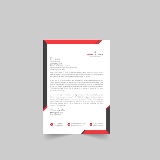 Letterhead Design Template