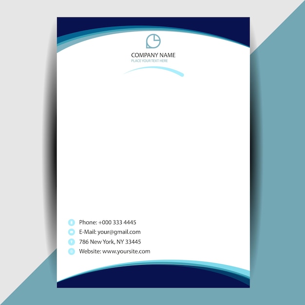 Vector letterhead design template