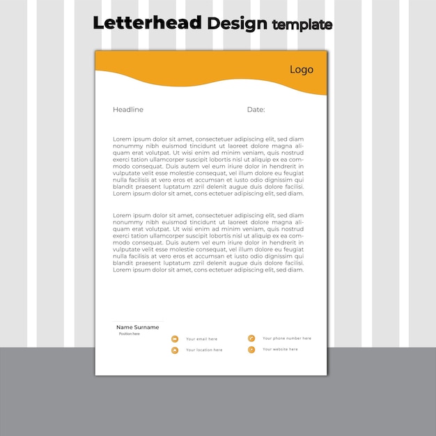 Vector letterhead design template