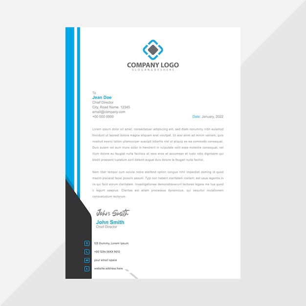 Vector letterhead design vector template