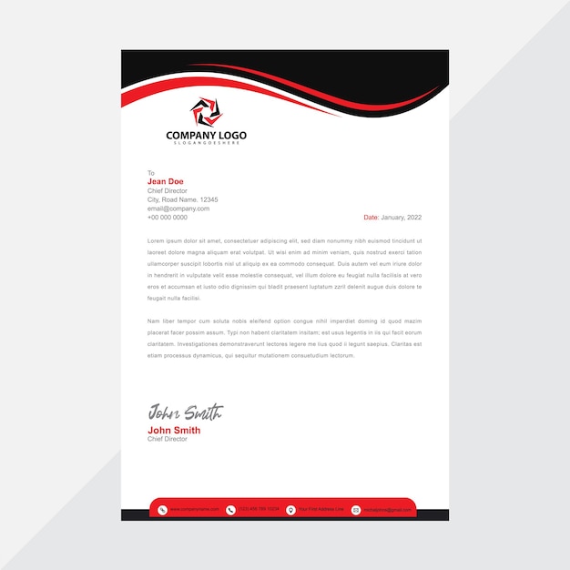 Letterhead design vector template