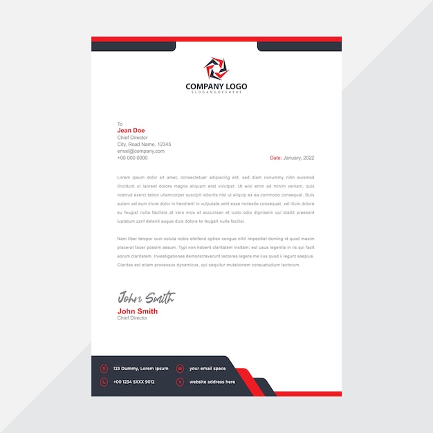 Vector letterhead design vector template