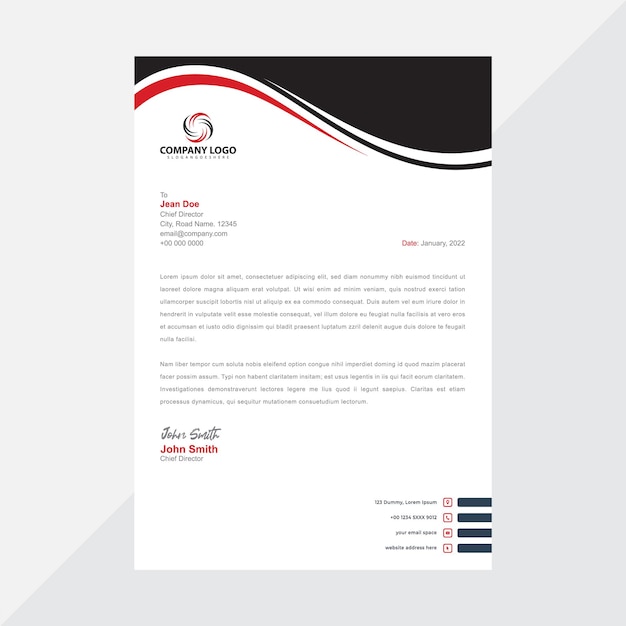 Vector letterhead design vector template