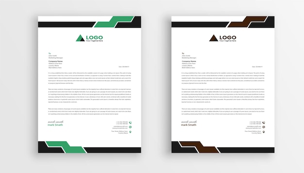 letterhead design with a unique concept