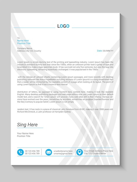 Letterhead design