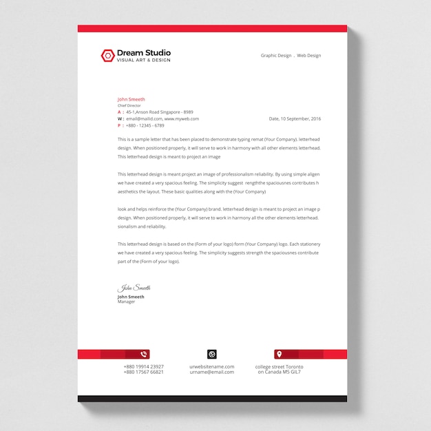 letterhead design