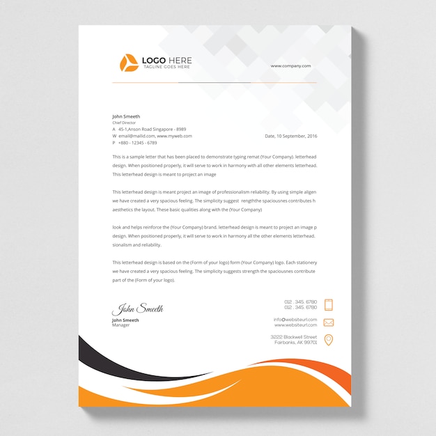 Vector letterhead design