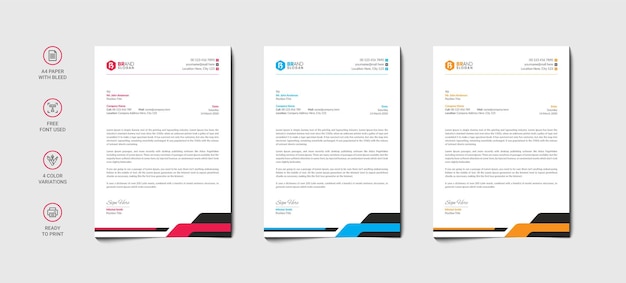 Vector letterhead design