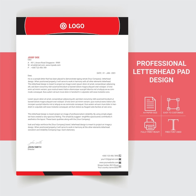 Vector letterhead design