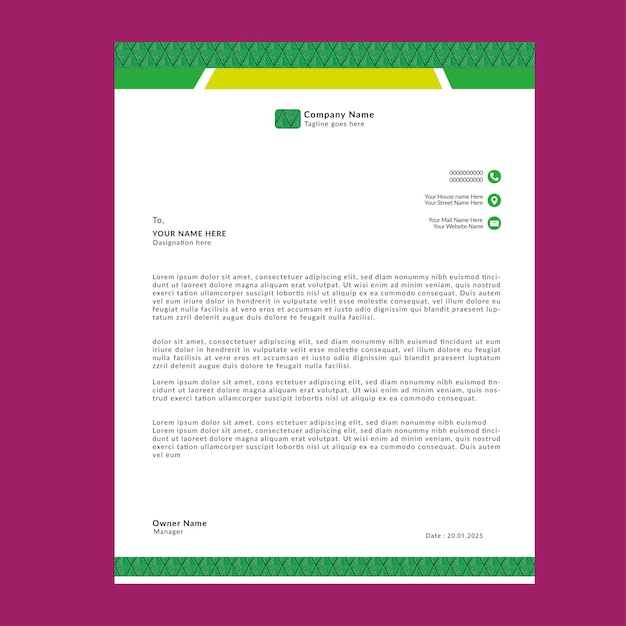 Letterhead design