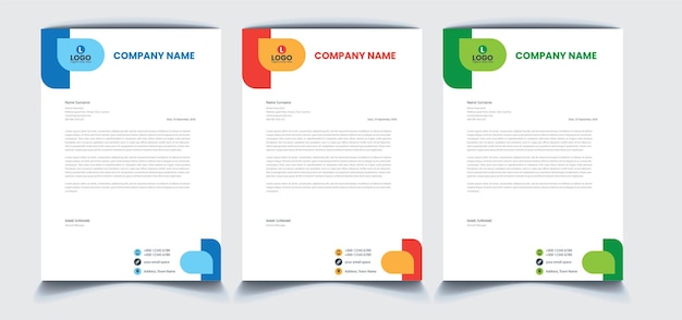 Vector letterhead design