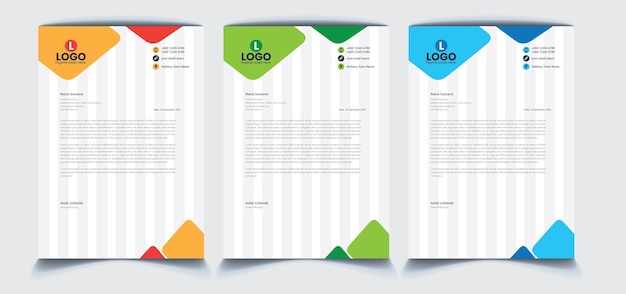 Vector letterhead design