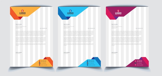 Vector letterhead design