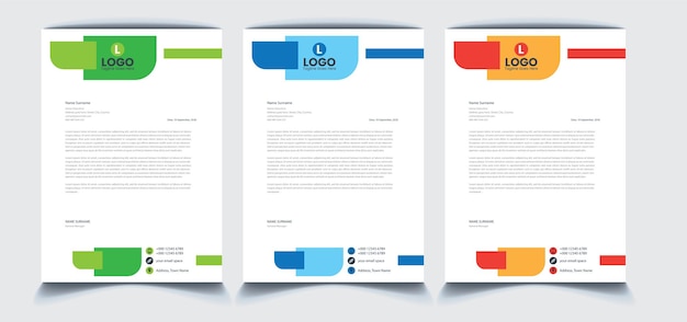 Vector letterhead design