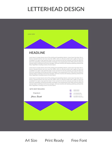 Vector letterhead design