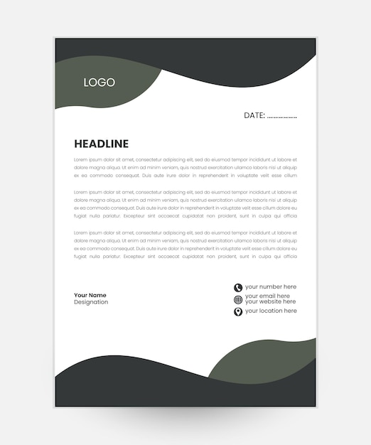 Vector letterhead designminimal template