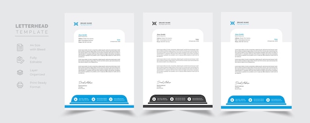 Letterhead Designs multi color variation