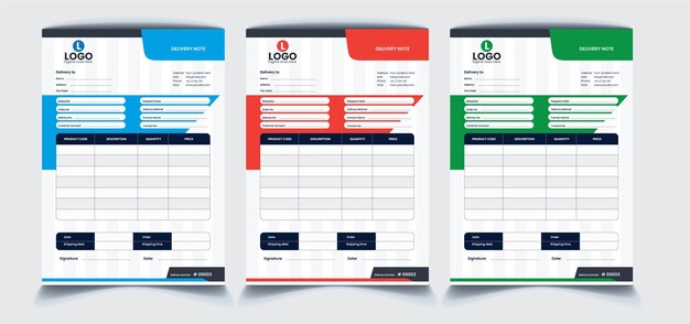 Letterhead Invoice Design