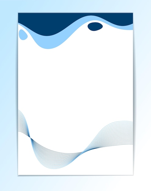 letterhead modern blue abstract template