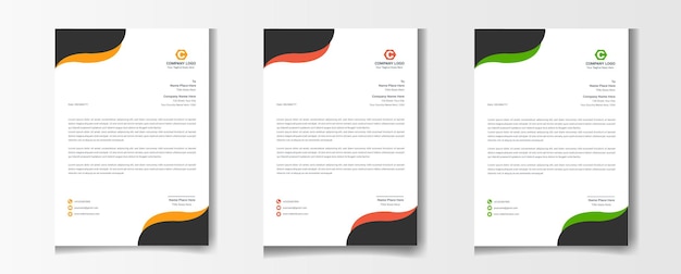 Letterhead for modern company